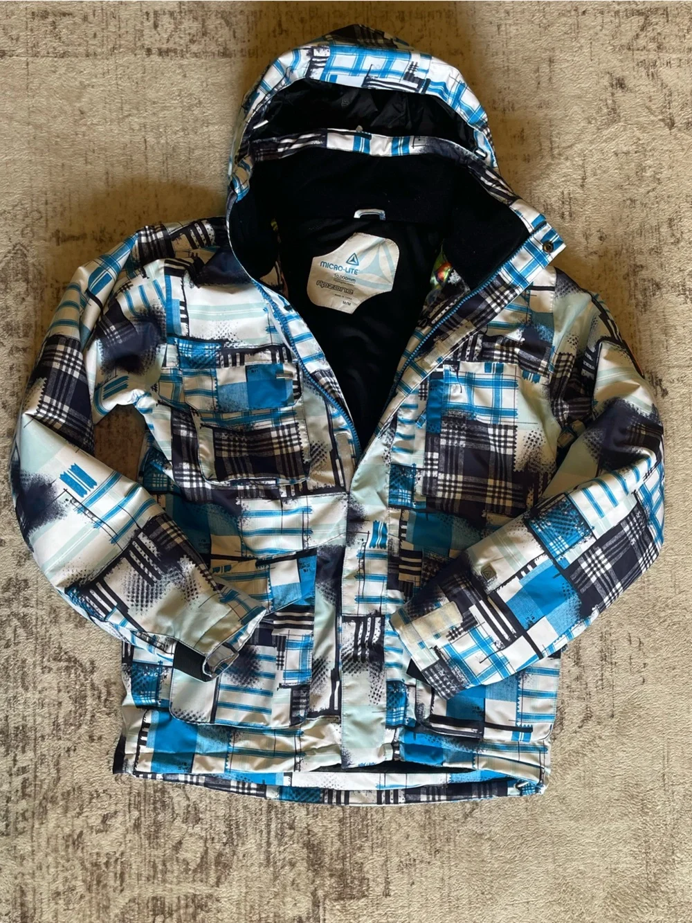 Ripzone ski Jacket Blue Plaid Snow jacket